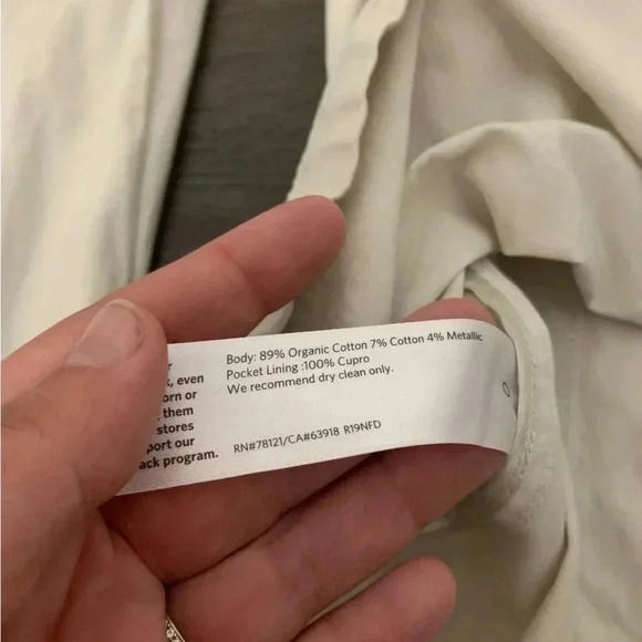 Eileen fisher Organic cotton Jacket light cream | size large - Picture 13 of 13